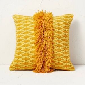 NEW Opalhouse Jungalow Gold Yellow‎ Diamond Texture Woven Throw Pillow 18"